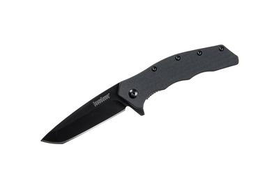 Kershaw Thicket Tanto Assisted Opening Knife Black GFN (Black Plain)